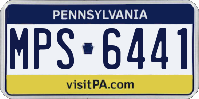 PA license plate MPS6441