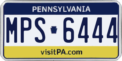 PA license plate MPS6444