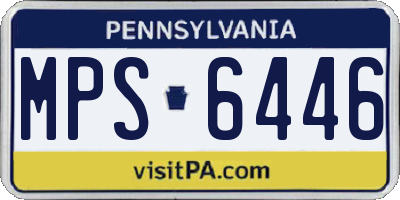 PA license plate MPS6446