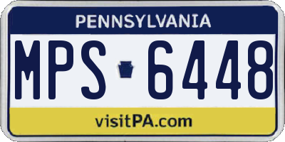 PA license plate MPS6448