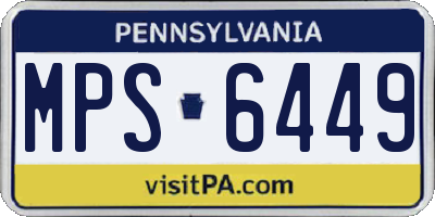 PA license plate MPS6449