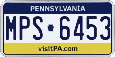 PA license plate MPS6453