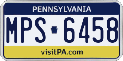 PA license plate MPS6458
