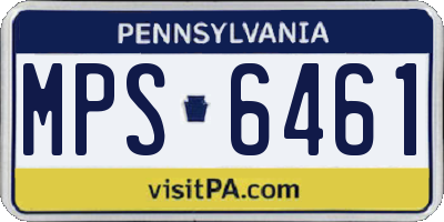 PA license plate MPS6461