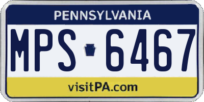 PA license plate MPS6467