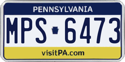 PA license plate MPS6473