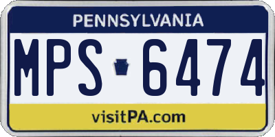 PA license plate MPS6474
