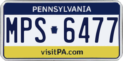 PA license plate MPS6477