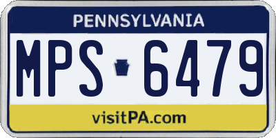PA license plate MPS6479