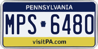 PA license plate MPS6480