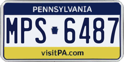 PA license plate MPS6487