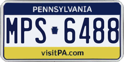 PA license plate MPS6488