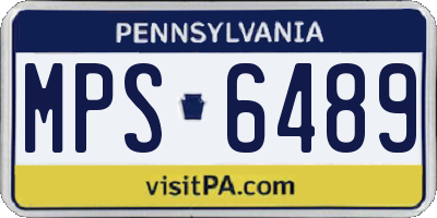 PA license plate MPS6489