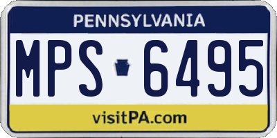 PA license plate MPS6495