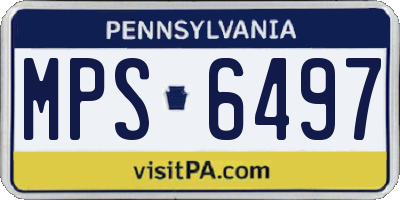 PA license plate MPS6497