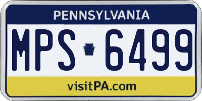 PA license plate MPS6499