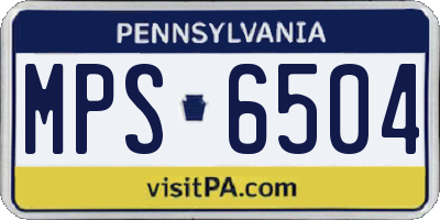 PA license plate MPS6504