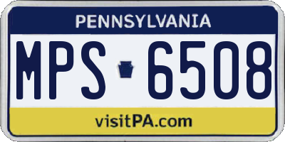 PA license plate MPS6508