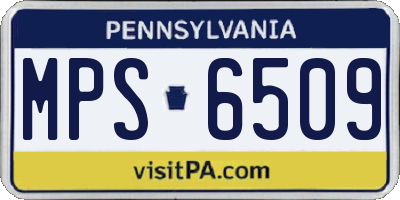 PA license plate MPS6509