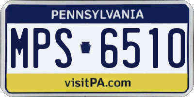 PA license plate MPS6510
