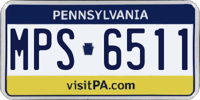 PA license plate MPS6511