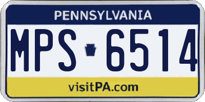 PA license plate MPS6514