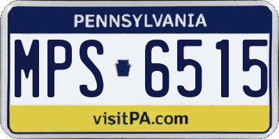 PA license plate MPS6515