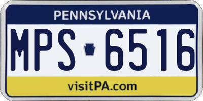 PA license plate MPS6516