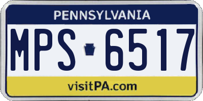 PA license plate MPS6517