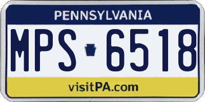PA license plate MPS6518