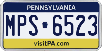 PA license plate MPS6523