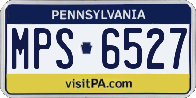 PA license plate MPS6527