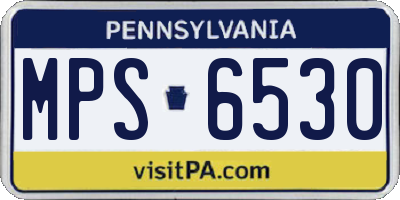 PA license plate MPS6530