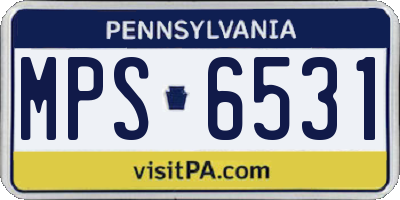 PA license plate MPS6531