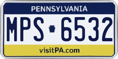 PA license plate MPS6532