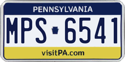 PA license plate MPS6541