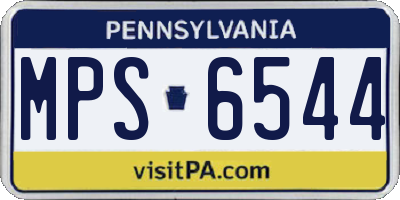 PA license plate MPS6544