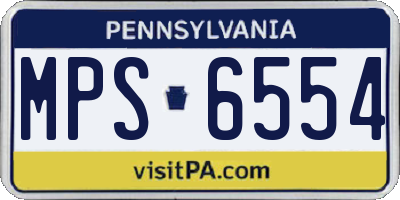 PA license plate MPS6554