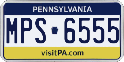 PA license plate MPS6555