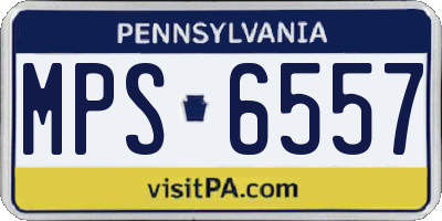 PA license plate MPS6557