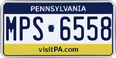 PA license plate MPS6558