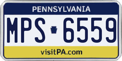 PA license plate MPS6559