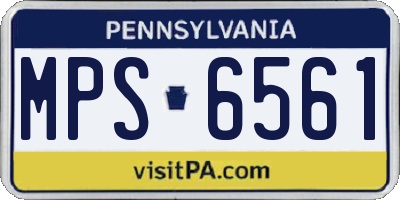 PA license plate MPS6561