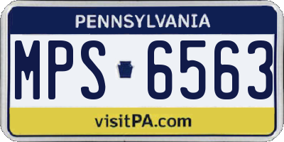 PA license plate MPS6563