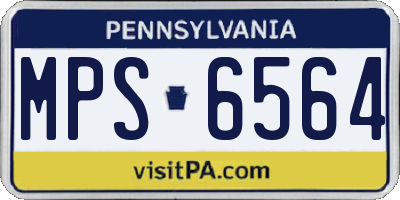 PA license plate MPS6564