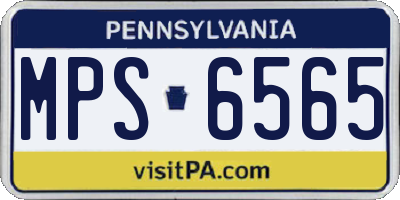 PA license plate MPS6565