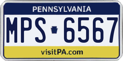 PA license plate MPS6567