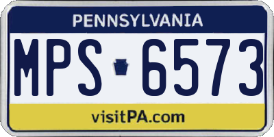 PA license plate MPS6573