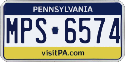 PA license plate MPS6574