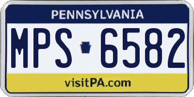 PA license plate MPS6582